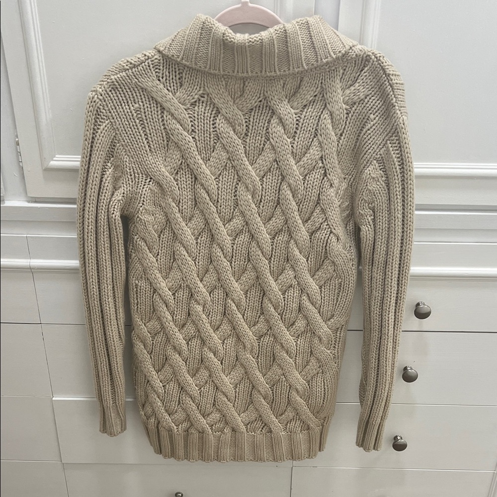 UGG Women's Beige Cable Knit Cardigan - Picture 3 of 4